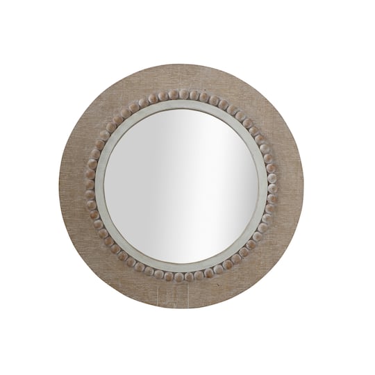 Hello Honey® Round Decorative Wood Wall Mirror